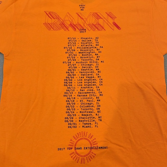 Kendrick Lamar Damn tour tee size large - Picture 6 of 7
